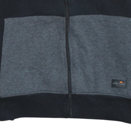 Additional view of Ellesse Men's Black Full Zip Hoodie S Regular Logo Style