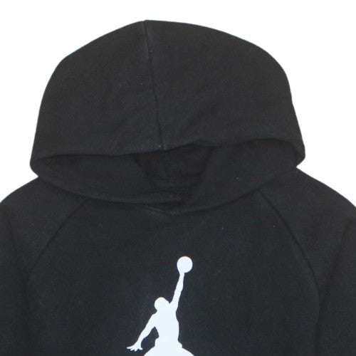 Jordan Teens Black Pullover Hoodie L Logo Fleece Sweatshirt