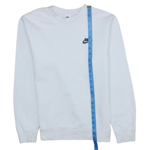 Nike Men's White XS Pullover Fleece Sweatshirt Crew Neck