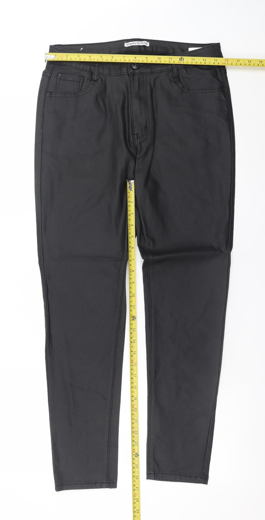 Elegant h Deluxe Women's Black Size 18 Slim Jegging Trousers