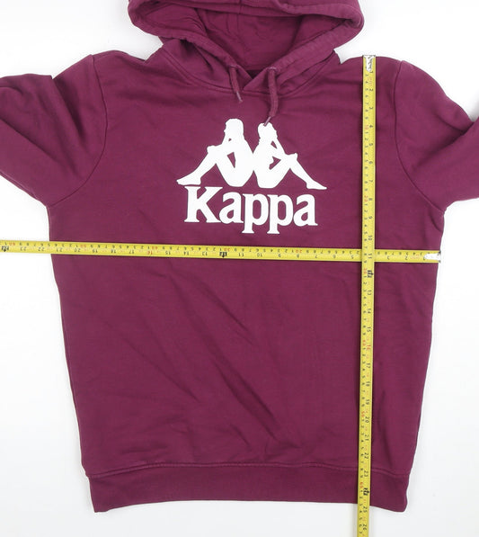 Kappa Womens Purple Hoodie Large Pullover Cotton Blend Casual