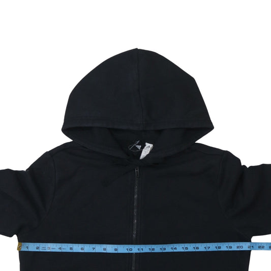 Adidas Womens Black Full Zip Hoodie XL Cotton Blend Casual Sportswear