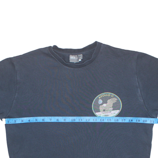 ASOS Men’s Blue Apollo 11 Crew Neck Cotton Sweatshirt Size M