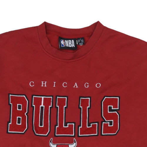 Primark NBA Chicago Bulls Red Sweatshirt Women M Regular Fit Crew Neck