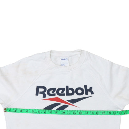 Reebok Classic Women's White Crew Neck Pullover Sweatshirt Size M