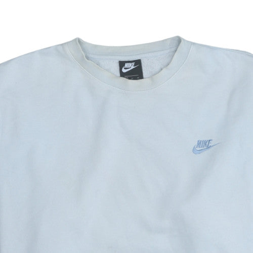 Nike Men's White XL Pullover Fleece Sweatshirt Crew Neck