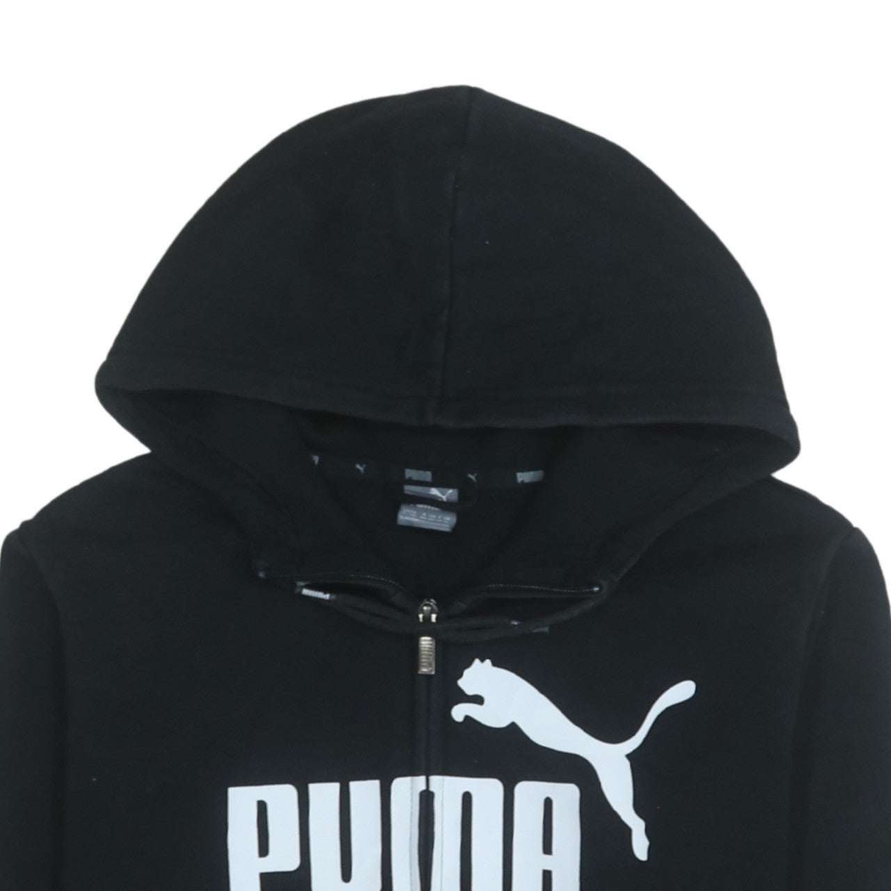 Puma Womens Black Full Zip Hoodie Medium Hooded Sweatshirt