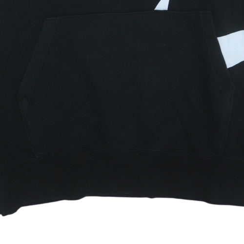 Nike Men's Black XL Pullover Hoodie with Logo Graphic Print