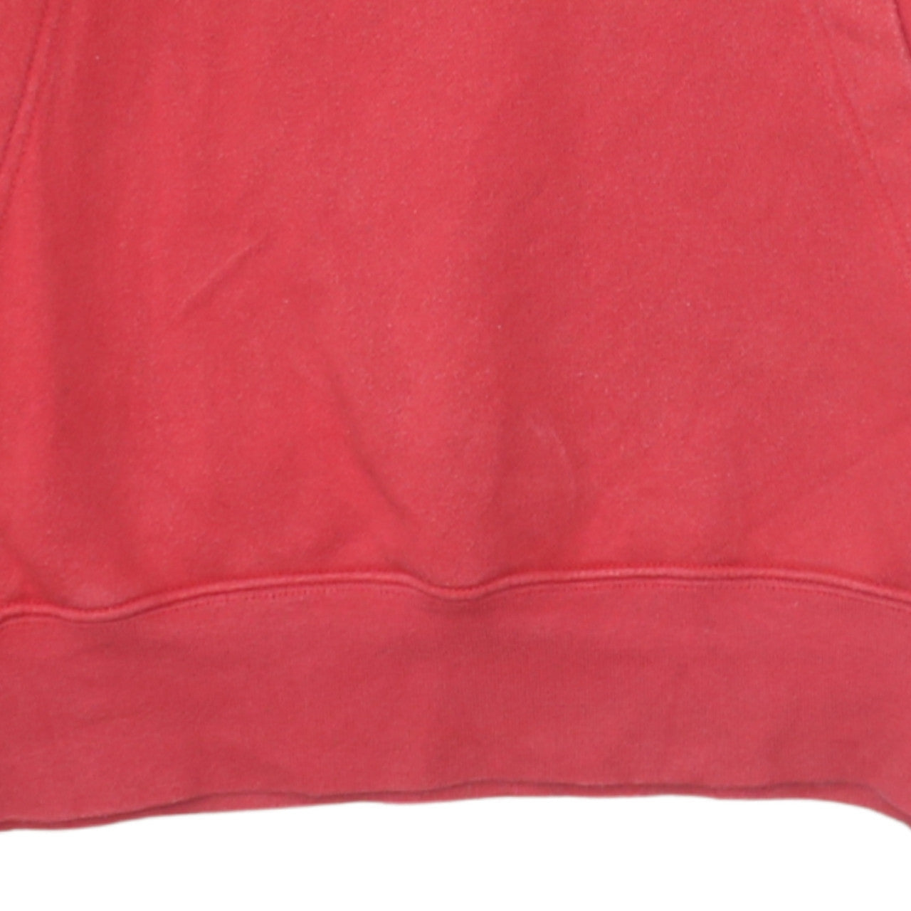 Nike Men’s Red Pullover Hoodie Small Logo Fleece Sweatshirt