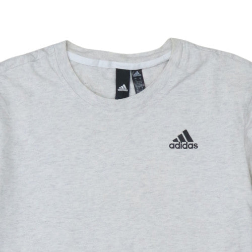 Additional view of Adidas Men's Grey Small Crew Neck Short Sleeve T-Shirt