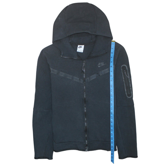 Nike Men's Black Full Zip Hoodie M Regular Fit Fleece