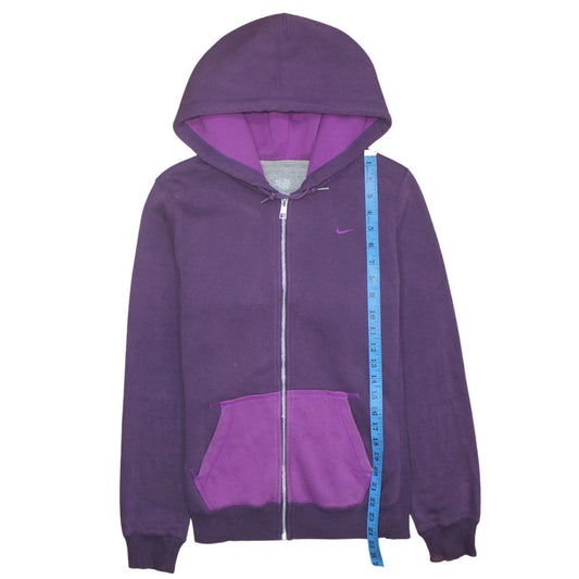 Nike Women Purple Full Zip Hoodie Sweatshirt L Athletic Dept