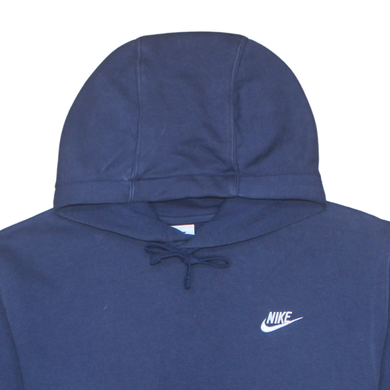 Nike Mens Blue Pullover Hoodie Medium Fleece Logo Sweatshirt