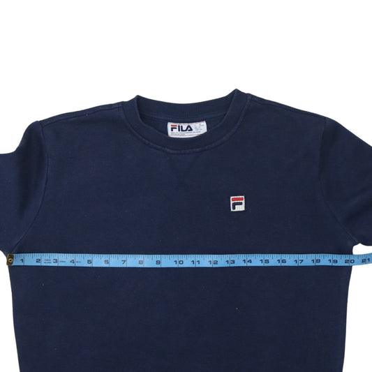 Fila Men's Blue Crew Neck Pullover Sweatshirt Size S