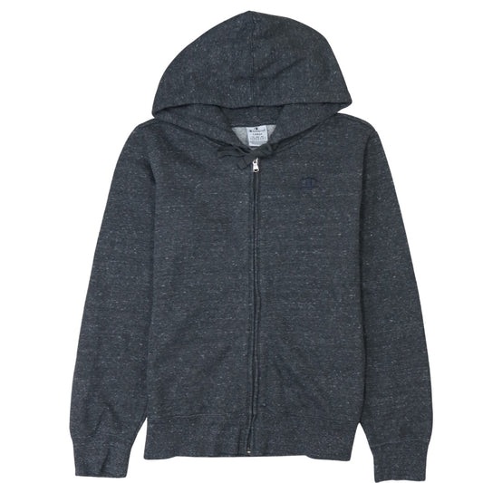 Champion Women’s Grey Full Zip Hoodie Large Cotton Blend Casual