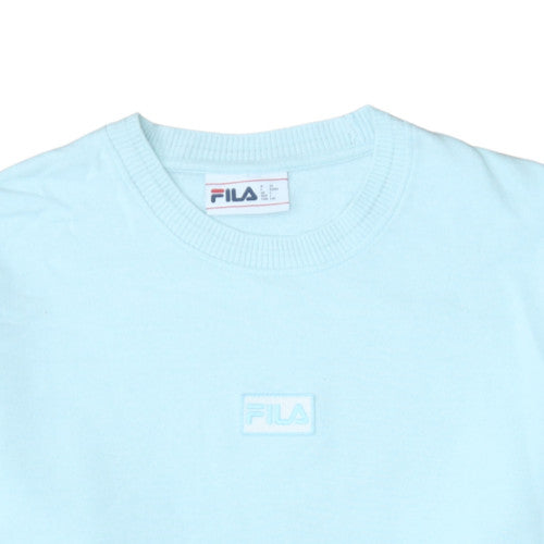 Additional view of Fila Women Sky Blue Crew Neck Pullover Sweatshirt L Cotton Blend