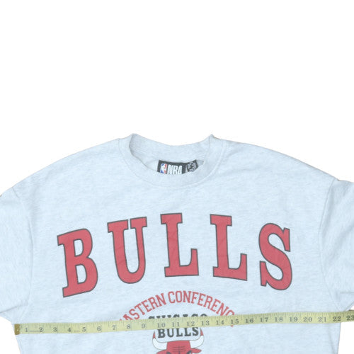NBA Chicago Bulls Grey Sweatshirt Men 2XS Crew Neck Pullover Classic