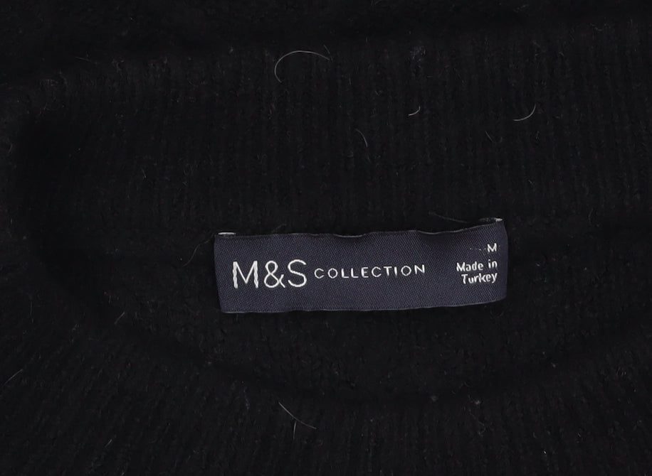 Marks and Spencer Womens Black Beaded Knit Jumper Size M