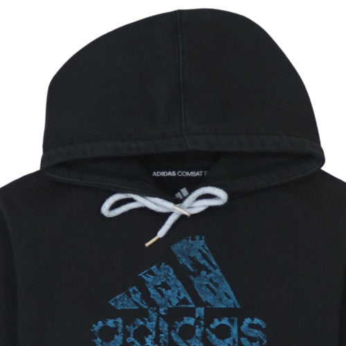 Additional view of Adidas Men's Black Pullover Hoodie, size S, Graphic Fleece Sweatshirt