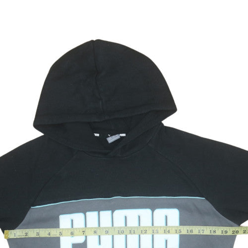 Puma Boys Black & Grey Colourblock Pullover Hoodie 13-14 Years