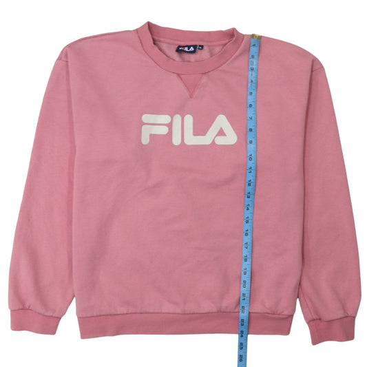 Fila Women’s Pink Logo Sweatshirt XL Pullover Crew Neck Casual