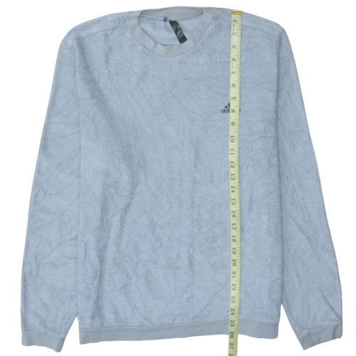 Adidas Men's Blue XL Crew Neck Fleece Pullover Sweatshirt