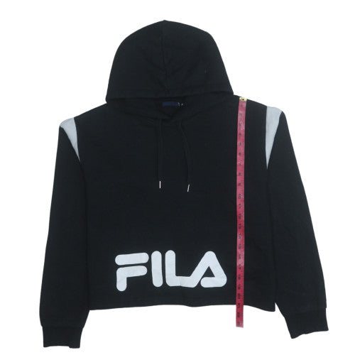 Fila Women's Black XL Pullover Hoodie with Logo Design