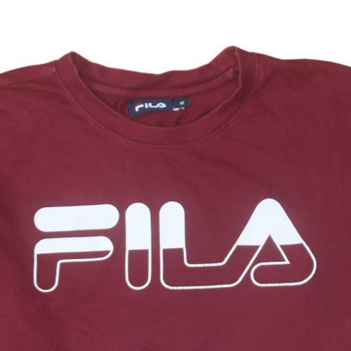 Additional view of Fila Men's Red Long Sleeve Cotton Graphic Top M