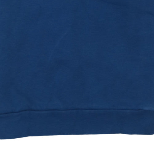 Additional view of Adidas Men Blue XS Pullover Sweatshirt with Logo Stripes