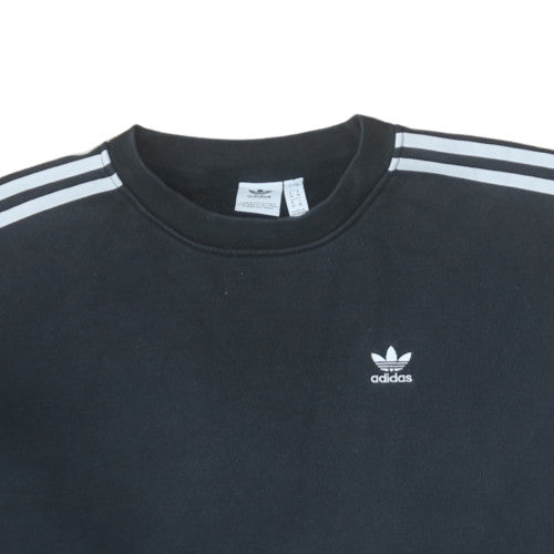Adidas Women Black Crew Neck Pullover Sweatshirt Size 8 UK Casual