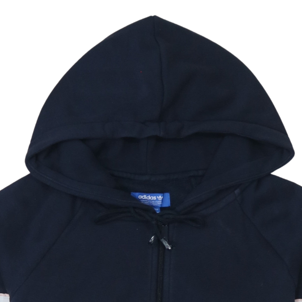 Adidas Womens Navy Blue 1/2 Zip Hooded Sweatshirt Size L