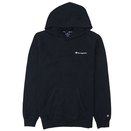 Champion Men’s Black Pullover Hoodie Small Logo Fleece Sweatshirt