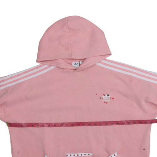 Adidas Womens Pink Hoodie Size 16 Pullover Hooded Sweatshirt