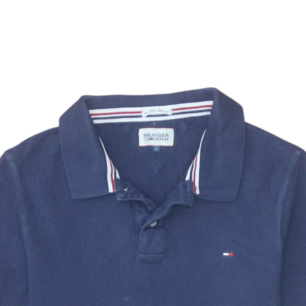 Tommy Hilfiger Denim Men's Blue Polo Shirt Size L Classic Fit