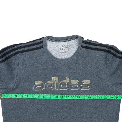 Adidas Men’s Grey Crew Neck Pullover Sweatshirt Size S