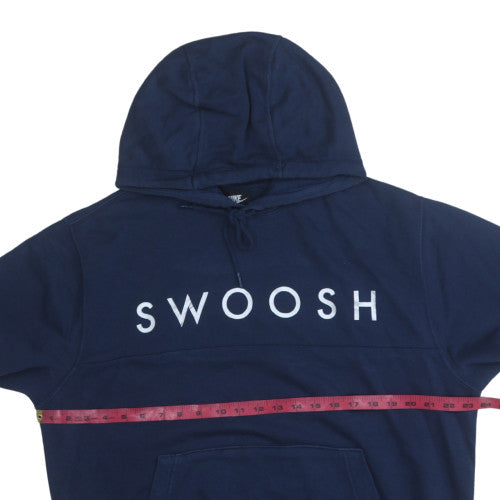 Nike Women's Navy Blue Pullover Hoodie Medium Swoosh Logo