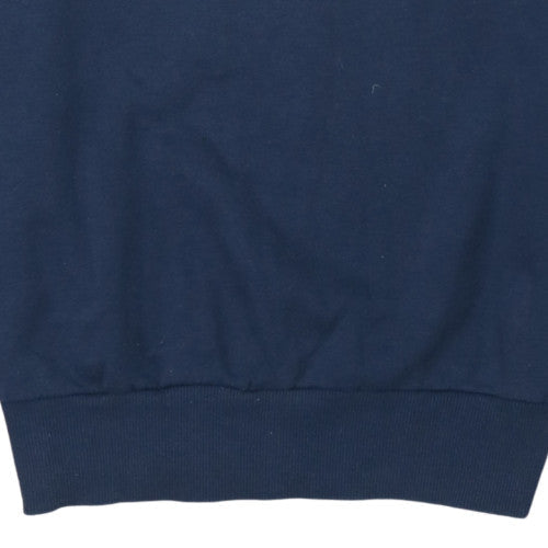 Additional view of Ellesse Men's Blue Camo Logo Crew Neck Sweatshirt M