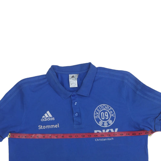 Adidas Men's Blue XL Polo Shirt SV Eitorf 09 Football Teamwear