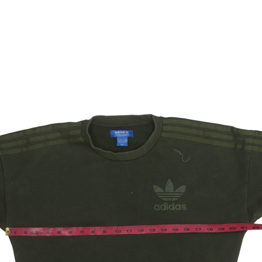 adidas Men's Green Crew Neck Sweatshirt XS Regular Fit Pullover