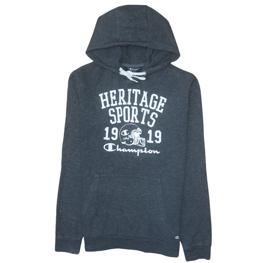 Champion Men's Grey Heritage Sports Pullover Hoodie Size L