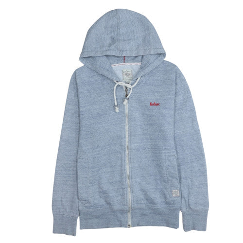 Additional front view of Lee Cooper Men's Blue Full Zip Hoodie, size M, Classic Fit
