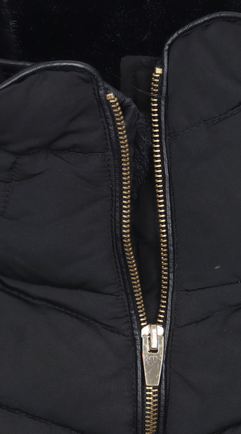 Zara Women’s Black Puffer Jacket Size S Quilted Short Coat