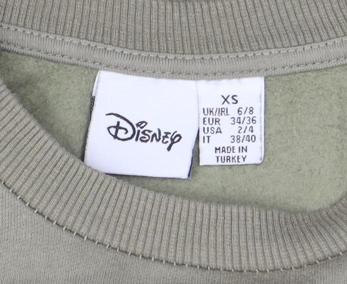 Disney Women Khaki XS Crew Neck Pullover Sweatshirt The Lion King