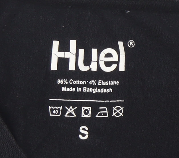 Huel Men's Black Small Crew Neck Short Sleeve Cotton T-Shirt
