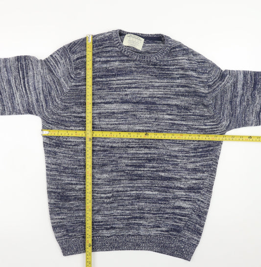 Burton Menswear London Men's Blue Crew Neck Pullover Jumper Medium