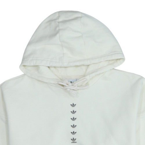 Additional view of Adidas Women White Pullover Hoodie, size 18, Cotton Fleece