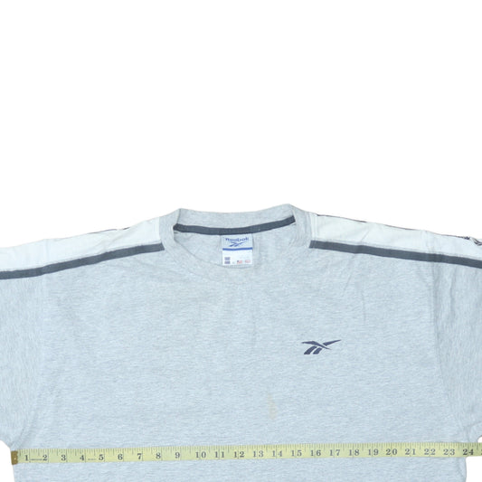 Reebok Men's Grey L Sports Crew Neck Short Sleeve T-Shirt