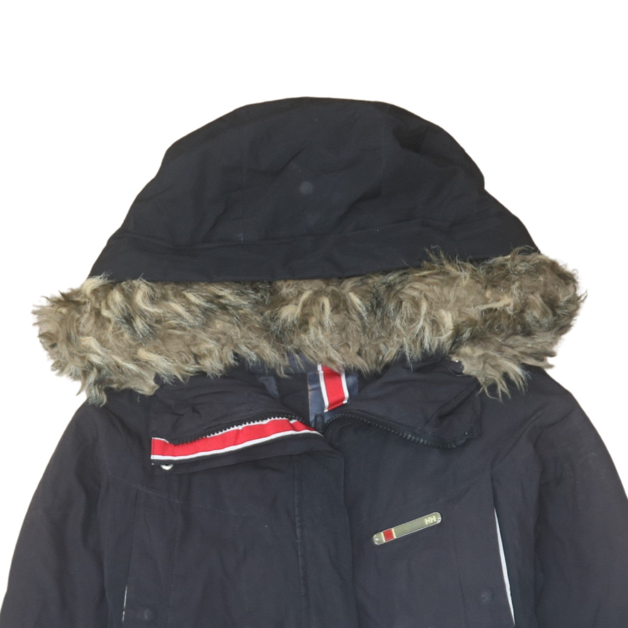 Additional view of Helly Hansen Women's Black Fur Trim Hooded Parka Coat, size M