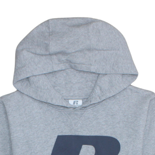 Additional view of Russell Athletic boys’ grey pullover hoodie 15-16 years fleece logo sweatshirt
