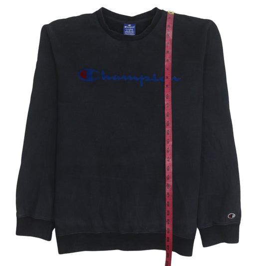 Champion Men's Black XL Pullover Sweatshirt Crew Neck Logo Cotton